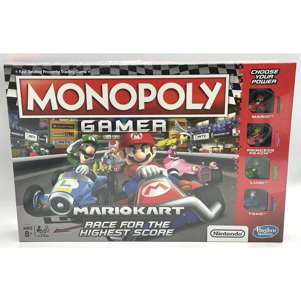 NIB Sealed Monopoly Gamer Mario Kart Nintendo Hasbro E1870 2018 Board Game